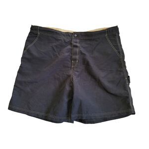 R & Y Sport Men's Swim Trunks XXL Black Pockets Mesh Brief Beach Surf Shorts